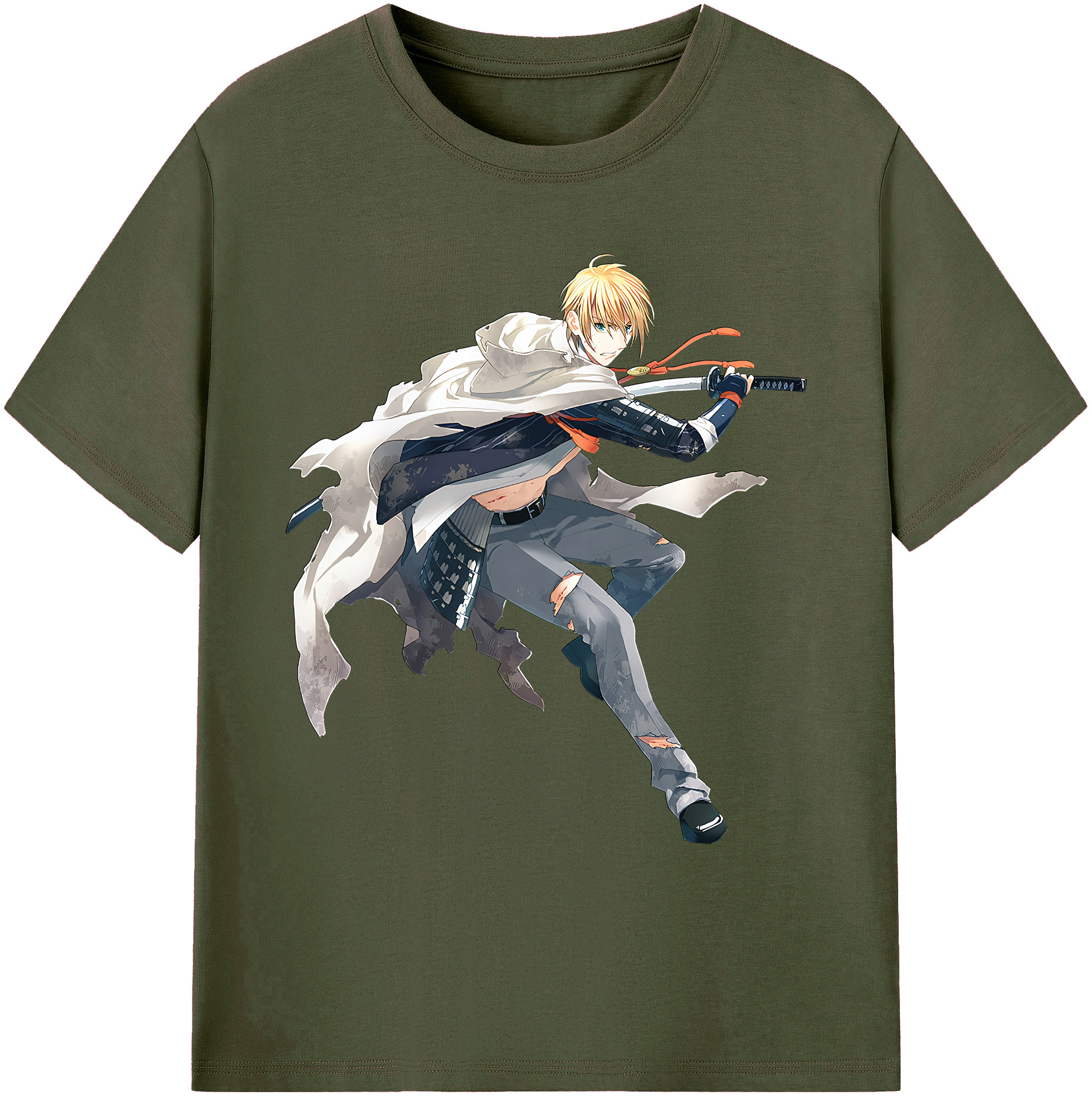 （画像用） 刀剣乱舞 Touken Ranbu 綿100％ メンズ半袖Tシャツ｜肌触りやわらか＆通気性